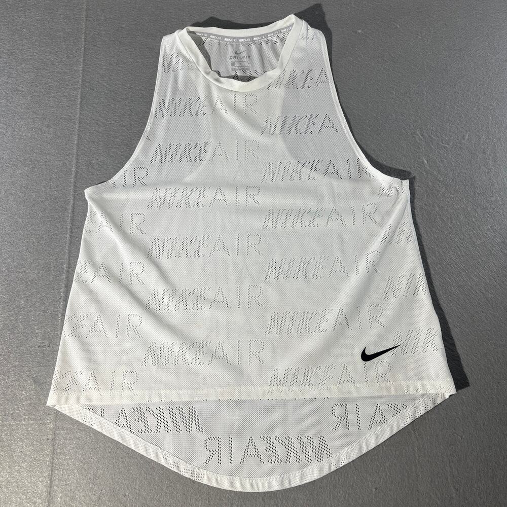 Nike Air Dri-FIT Women’s White Mesh Racerback Tank Top M
